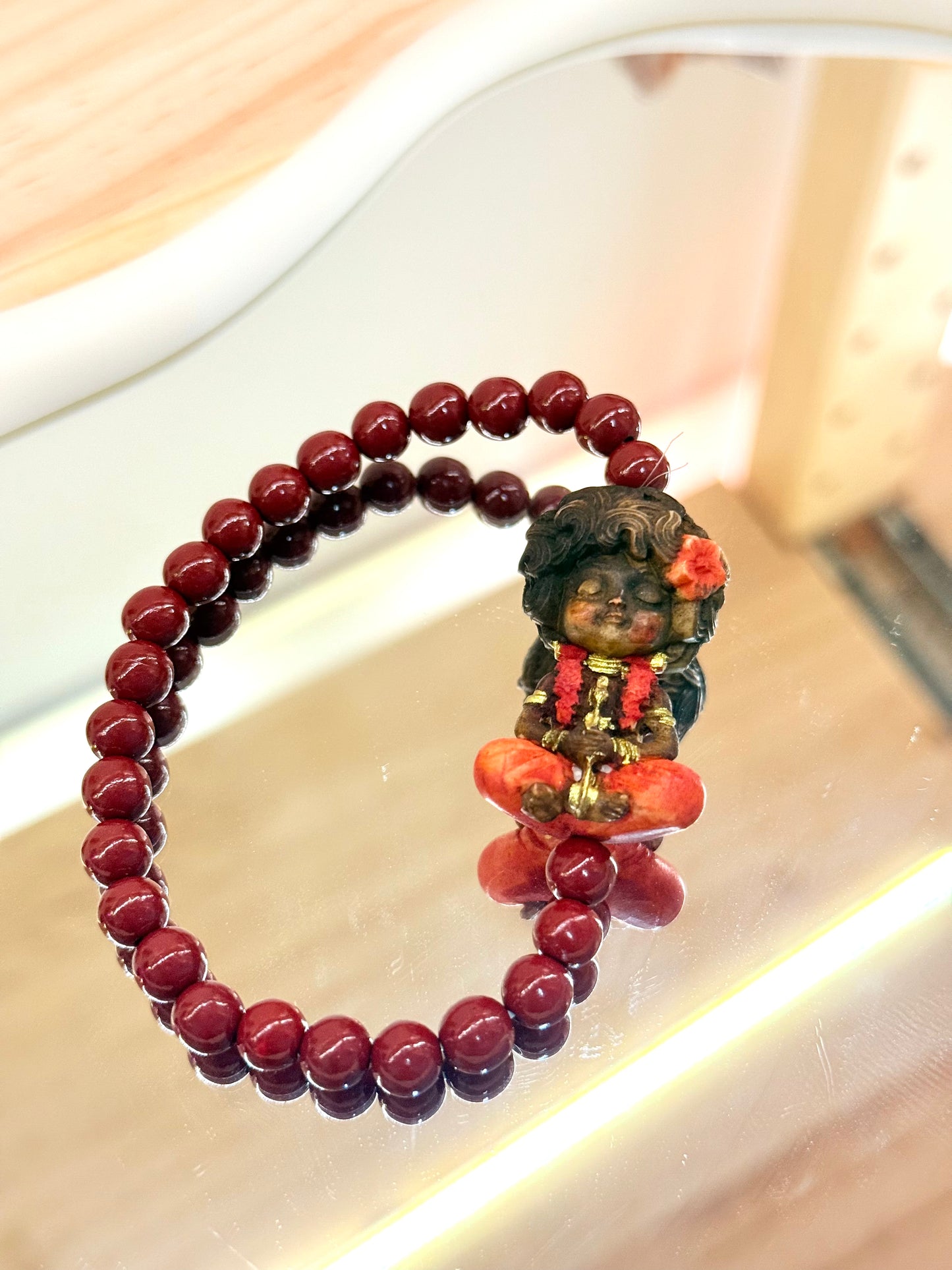 Zhou E Baby Cinnabar Bracelet - Ajarn Kor’s Mystical Masterpiece ✨