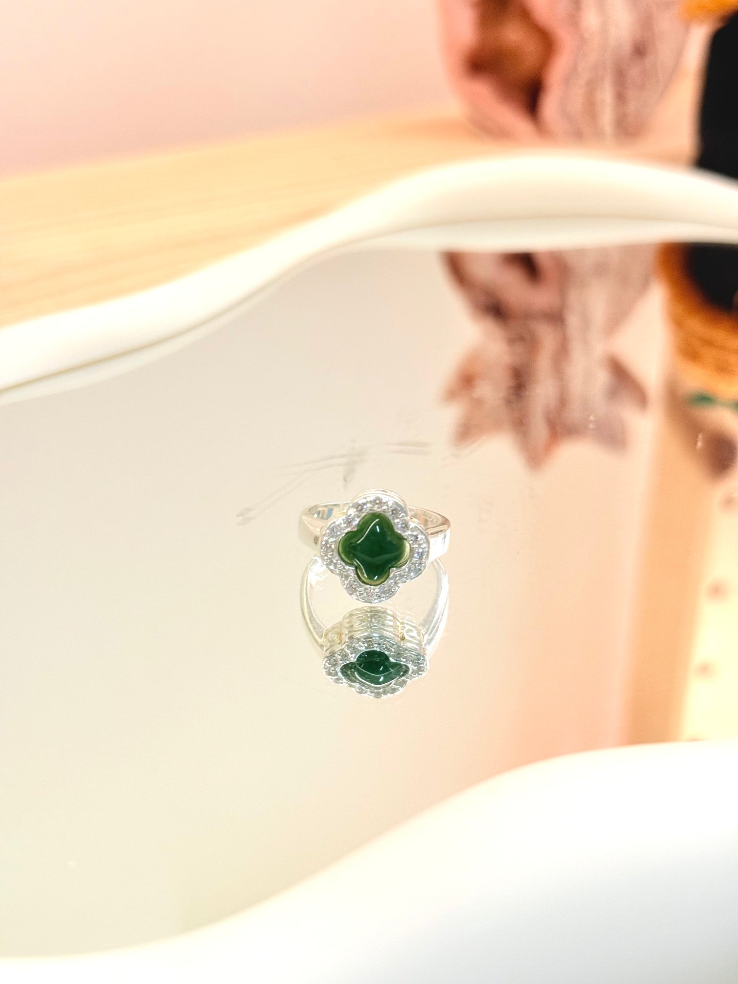 🌿 Four-Leaf Clover Charm Ring – LP Ta 2505 Edition 🌿