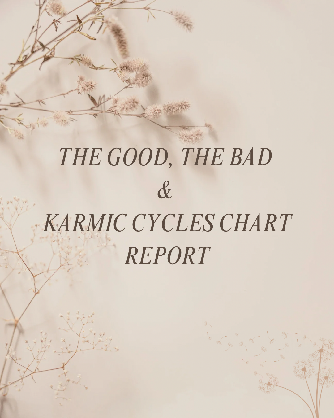 The Good, The Bad and Karmic Cycles Chart Report