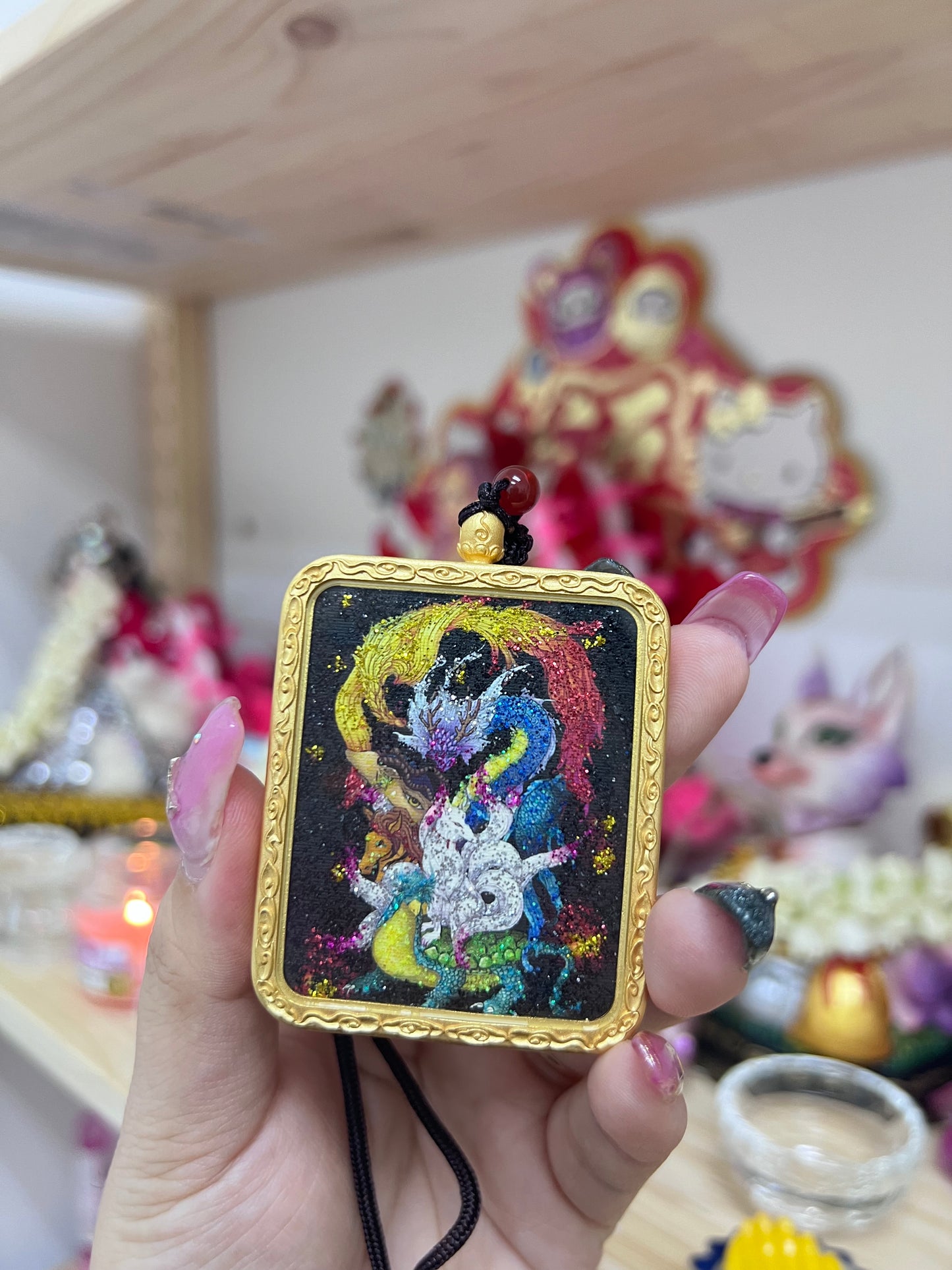 Tibetian 9 Tailed Fox Thangka
